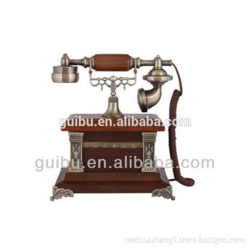 Fancy Design Wood Landline Phone Home Antique Decorative Telephone